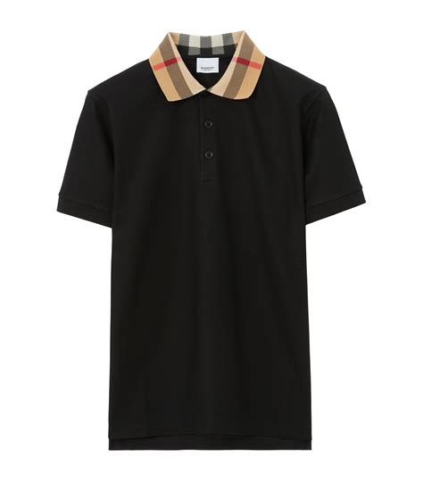 burberry black collar shirt|check collar polo shirt Burberry.